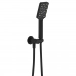 Tono Hand Shower, Round Plate, Matte Black